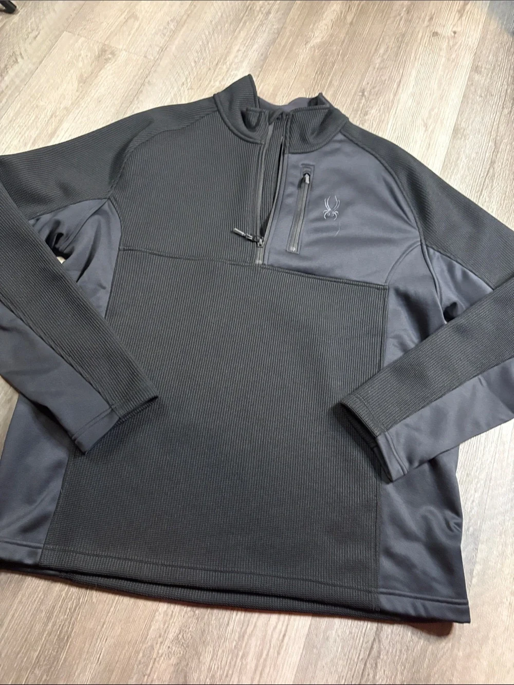 Spyder Men’s Black Quarter-Zip Performance Pullover